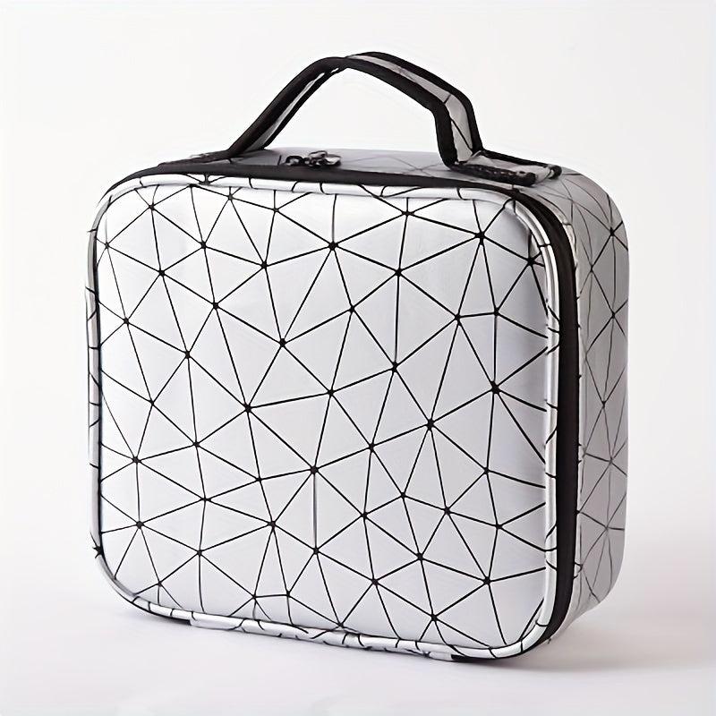 Adjustable Compartments Travel Makeup Train Case for Women