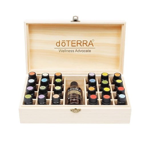 Essential Oil Storage Box 25 Grids Aromatherapy Organizer Nail Polish Fragrance