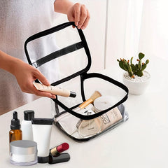 2pc Clear Cosmetic Bag Pack Transparent Toiletry Travel PVC Airplane Bag