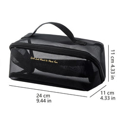Large Capacity Travel Cosmetic Bag With Handle & Divider