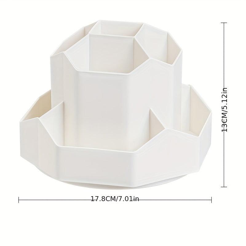360 Rotating Cosmetic Organizer Box Makeup Brush Case Holder Lipstick Holder
