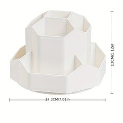 360 Rotating Cosmetic Organizer Box Makeup Brush Case Holder Lipstick Holder