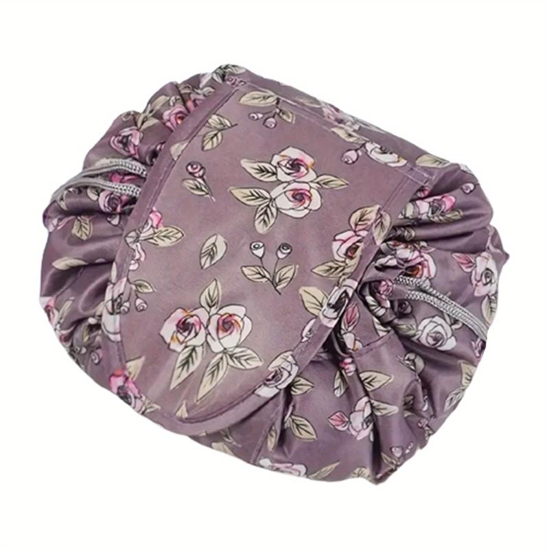 Lazy Drawstring Cosmetic Pouch Bag Portable Makeup Toiletry Kit Organizer