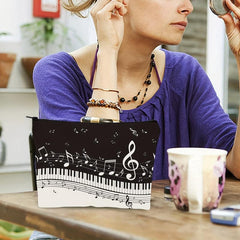 Stylish Piano Notes Pattern Makeup Bag for Travel