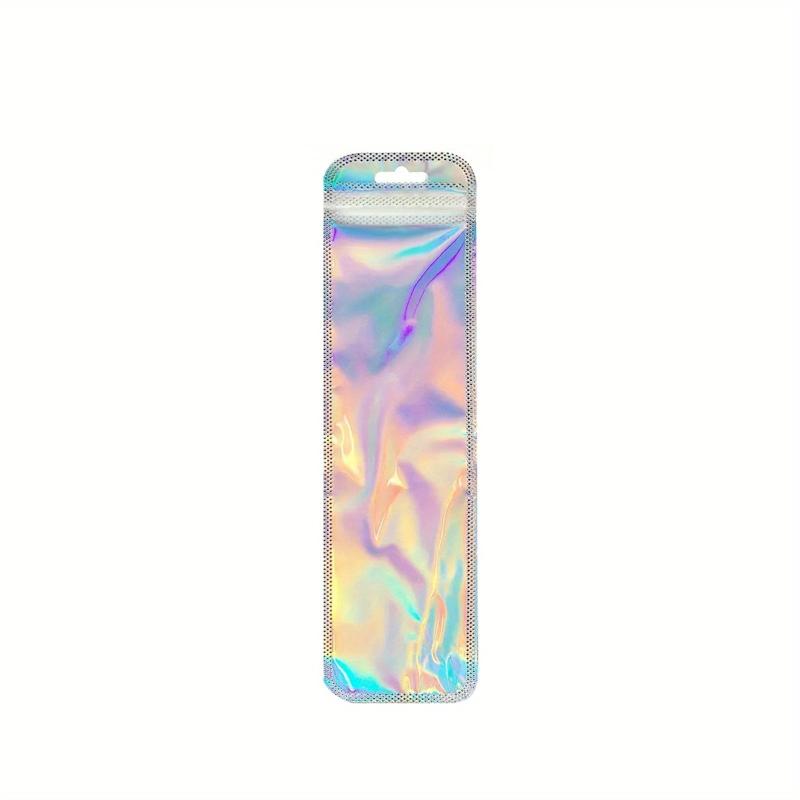 20pcs Holographic Ziplock Bags for Makeup Brushes Lip Gloss Jewelry Candy