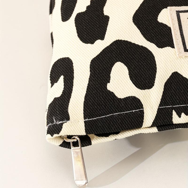 Leopard Pattern Cosmetic Bag Pink Makeup Bag Travel Toiletry Bag
