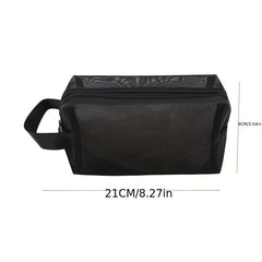 Transparent Mesh Makeup Case Organizer Storage Pouch Zipper Toiletry Wash Bags