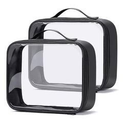 Clear PVC Cosmetic Bag Zipper Makeup Organizer Toiletry Travel Case