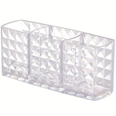 3 Slot Acrylic Makeup Brush Holder - Organize and Store Your Brushes in Style