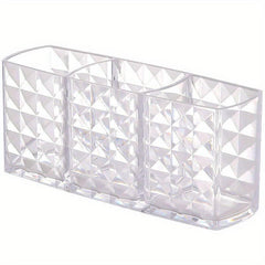 3 Slot Acrylic Makeup Brush Holder - Organize and Store Your Brushes in Style