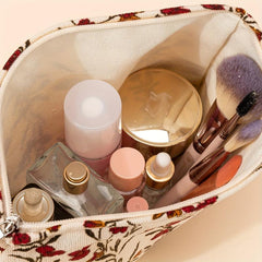 Large Capacity Rose Makeup Bag for Women - Perfect Travel Toiletry Bag and Gift