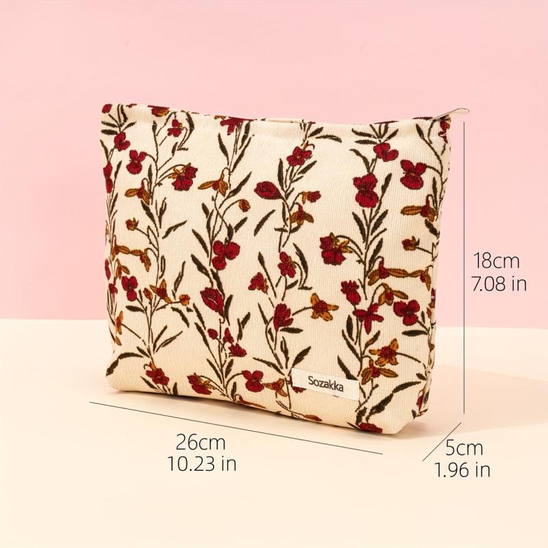 Large Capacity Rose Makeup Bag for Women - Perfect Travel Toiletry Bag and Gift