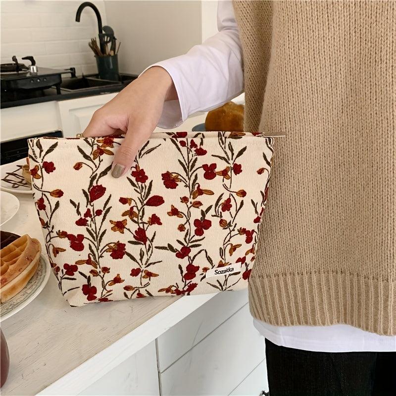 Large Capacity Rose Makeup Bag for Women - Perfect Travel Toiletry Bag and Gift