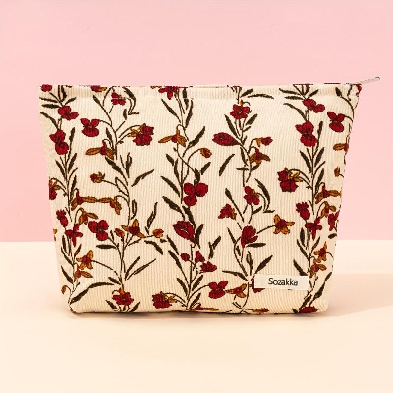 Large Capacity Rose Makeup Bag for Women - Perfect Travel Toiletry Bag and Gift