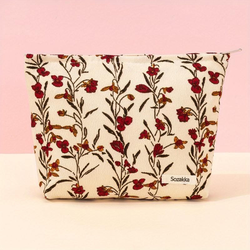Large Capacity Rose Makeup Bag for Women - Perfect Travel Toiletry Bag and Gift