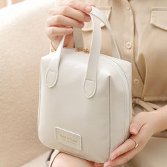 Portable Travel Cosmetic Bag Waterproof Makeup Pouch PU Leather Zipper Pouch