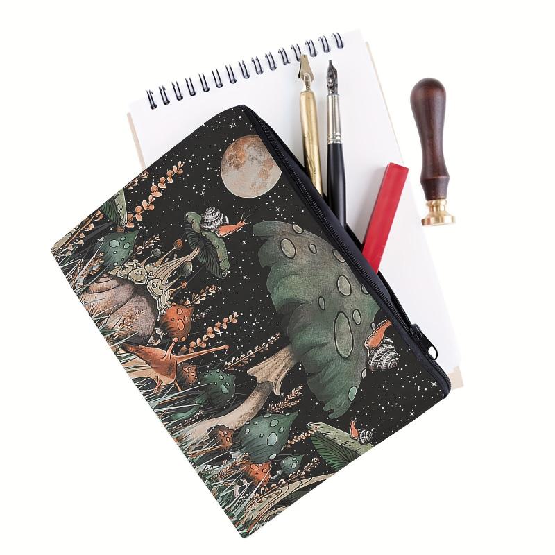Mushroom Print Makeup Bag for Travel and Toiletries