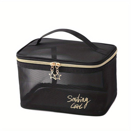 Breathable Mesh Clear Makeup Bag for Purse