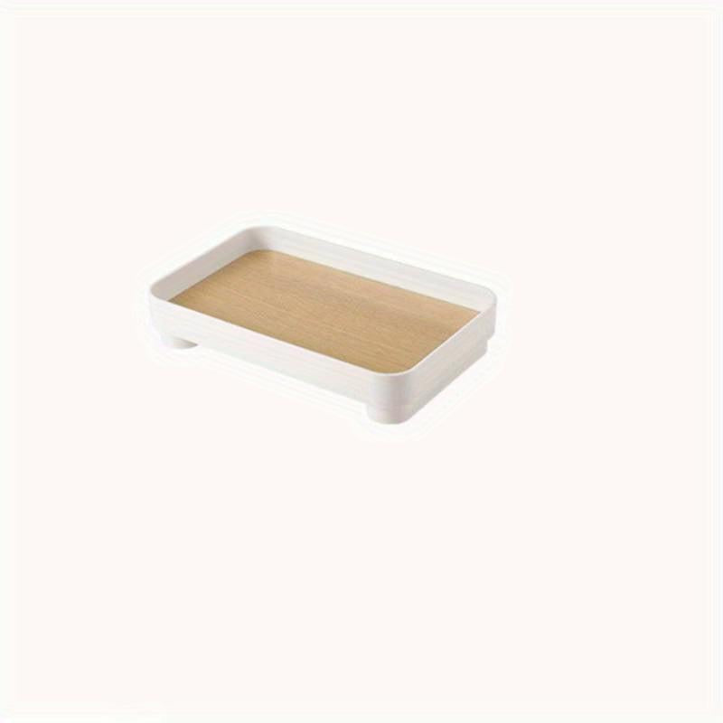 Wooden Bathroom Tray with Countertop Organizer for Cosmetics Perfume