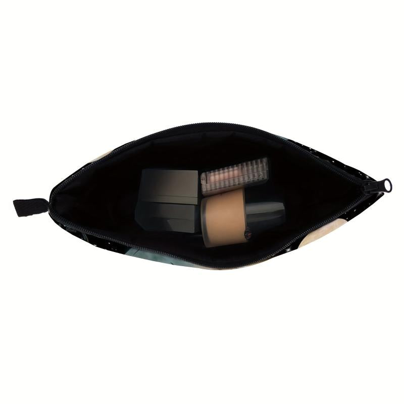 Portable Mushroom Print Makeup Bag Waterproof Cosmetic Case Travel Organizer