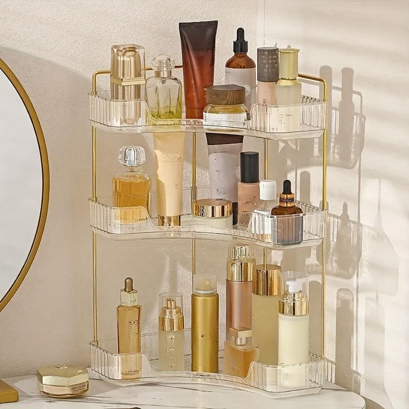 Corner Bathroom Countertop Organizer Vanity Trays for Makeup Perfume