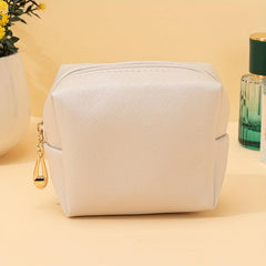 Mini PU Shell Makeup Bag Roomy Cosmetic Pouch For Purse Travel Zipper Pouch