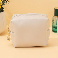 Mini PU Shell Makeup Bag Roomy Cosmetic Pouch For Purse Travel Zipper Pouch