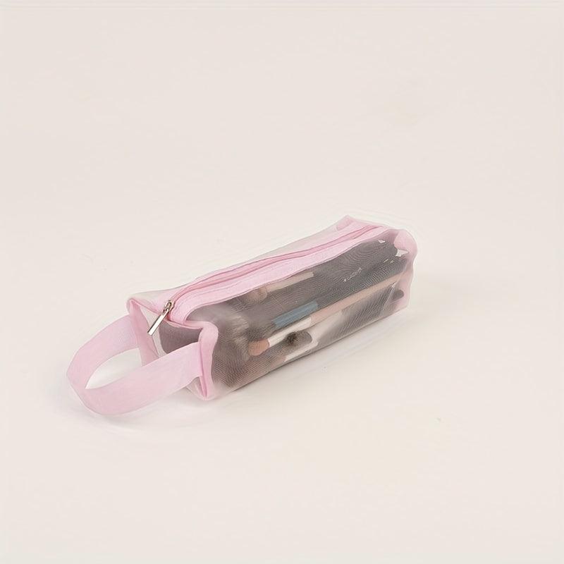 Clear Mesh Makeup Brush Bag with Zipper