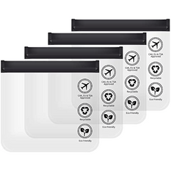 Clear Zipper Toiletry Bag Quart Size Leakproof Portable Travel Cosmetic Bag