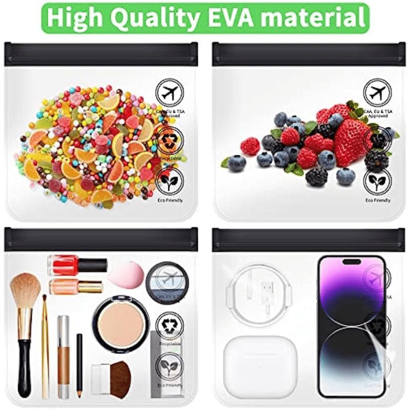 Clear Zipper Toiletry Bag Quart Size Leakproof Portable Travel Cosmetic Bag