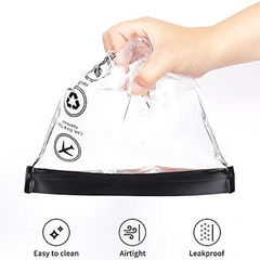 Clear Zipper Toiletry Bag Quart Size Leakproof Portable Travel Cosmetic Bag