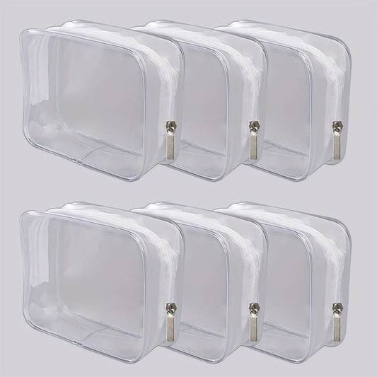 Clear Makeup Bags Set Transparent Cosmetic Bag Travel Toiletry Zipper