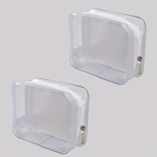 Clear Makeup Bags Set Transparent Cosmetic Bag Travel Toiletry Zipper