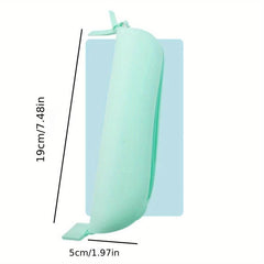 Silicone Travel Makeup Brush Holder with Zipper Closure