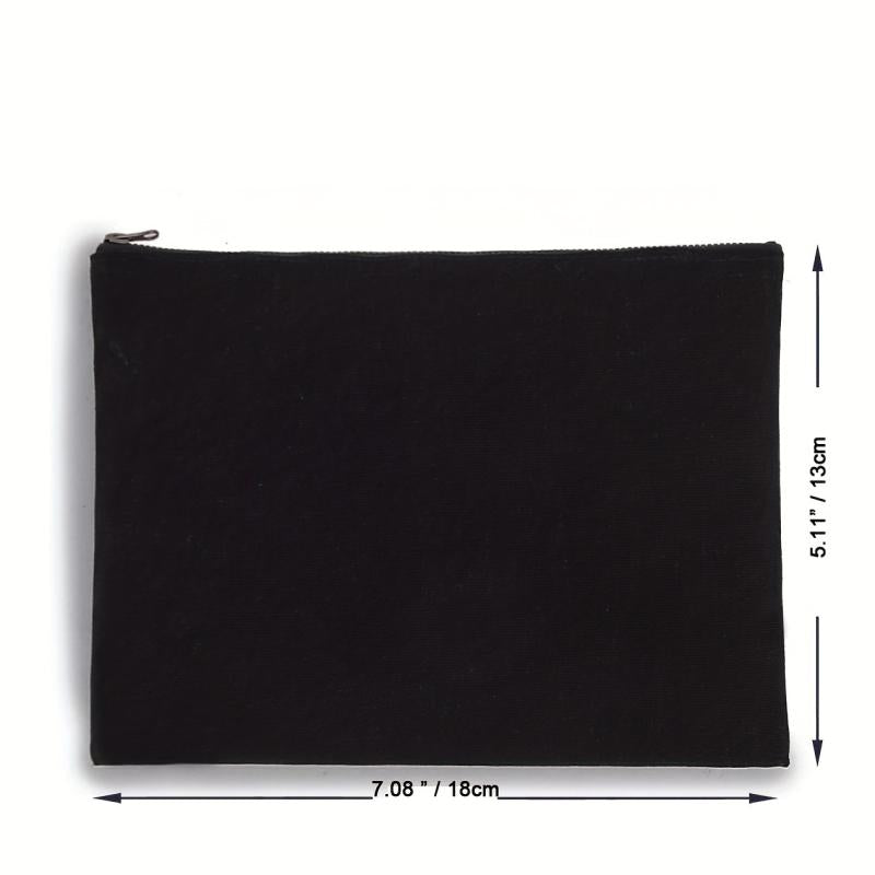 Canvas Zipper Cosmetic Bag Makeup Tool Travel Organizer 20x28cm