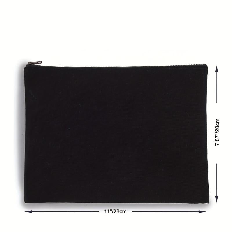 Canvas Zipper Cosmetic Bag Makeup Tool Travel Organizer 20x28cm