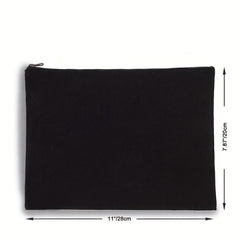 Canvas Zipper Cosmetic Bag Makeup Tool Travel Organizer 20x28cm