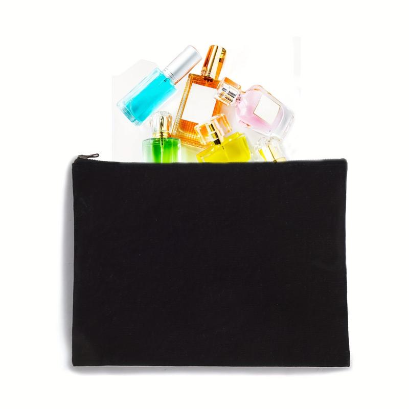 Canvas Zipper Cosmetic Bag Makeup Tool Travel Organizer 20x28cm