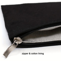 Canvas Zipper Cosmetic Bag Makeup Tool Travel Organizer 20x28cm