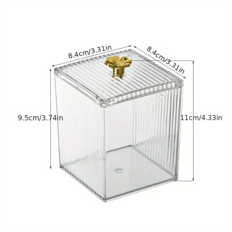 Clear Makeup Organizer Dust proof Storage Case for Swabs Nail Polish Lipstick