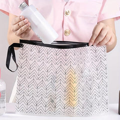 Frosted Makeup Bag Toiletry Travel Bags Waterproof Zipper Roomy Cosmetic Bag