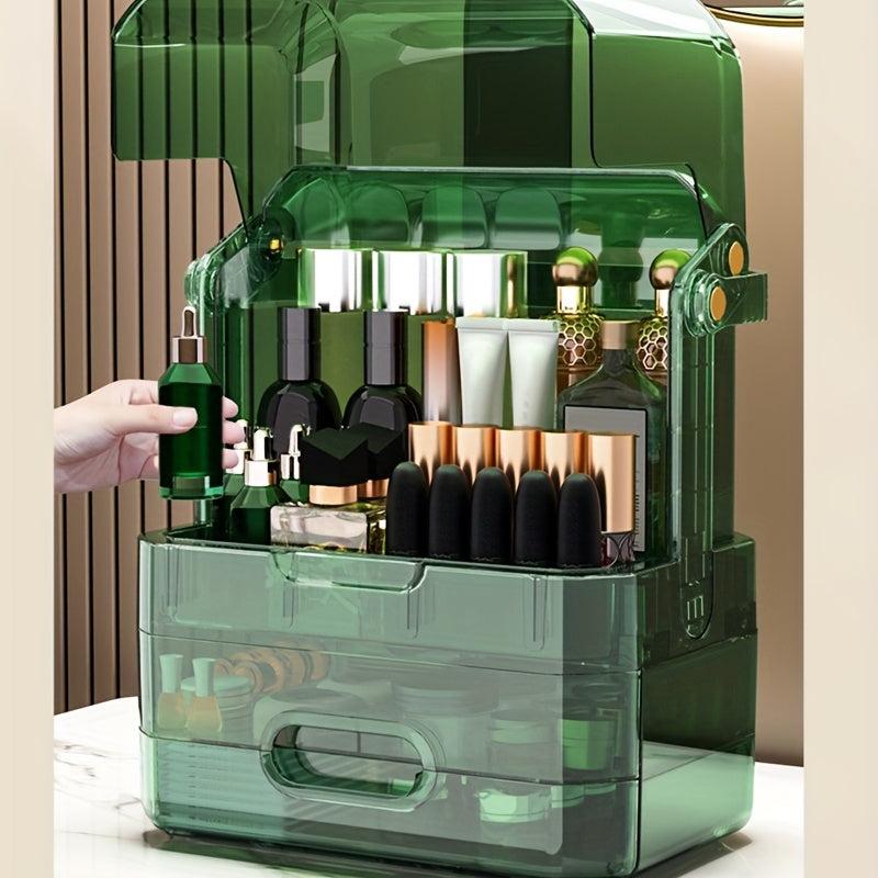 Large Capacity Makeup Organizer with Lid Drawers