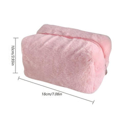 Plush Makeup Bag Large Capacity Soft Travel Cosmetic Bag