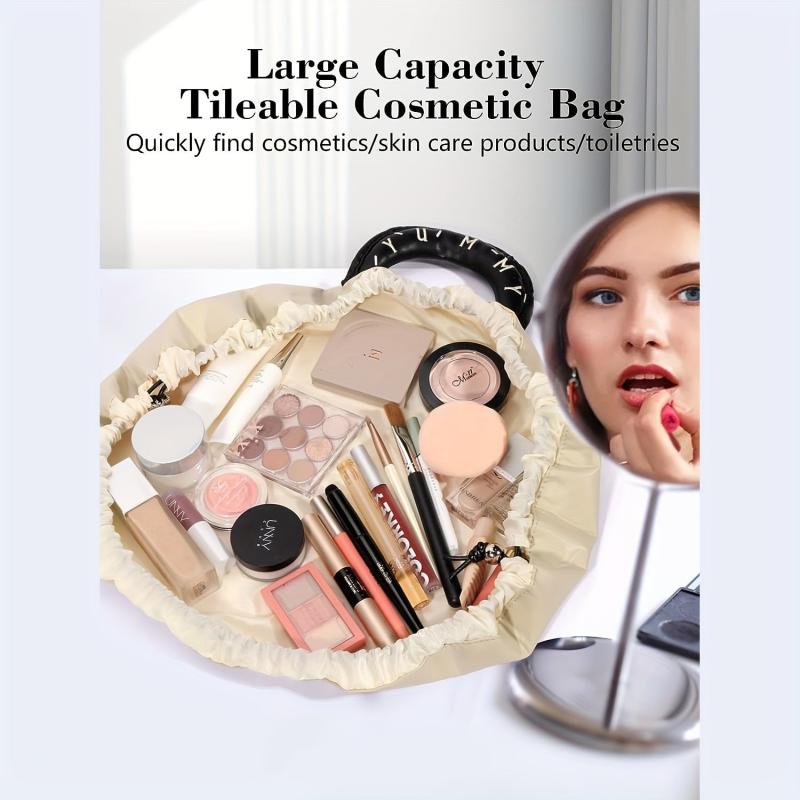 Drawstring Travel Makeup Bag Organizer Large Capacity