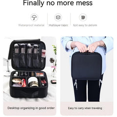 Makeup Organizer Case Professional Cosmetic Bag Storage Portable Brush Holder