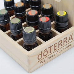 21 Slots Wooden Aromatherapy Carrying Case - Essential Oil Organizer Storage Box