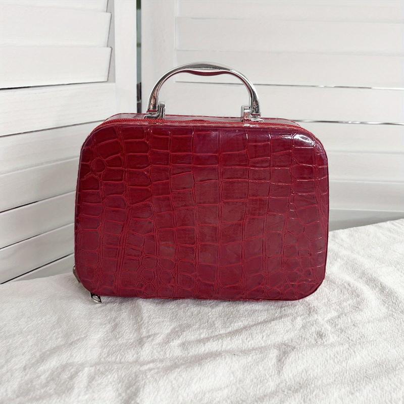 Leopard Makeup Bag Crocodile Cosmetics Case Stone Makeup Box