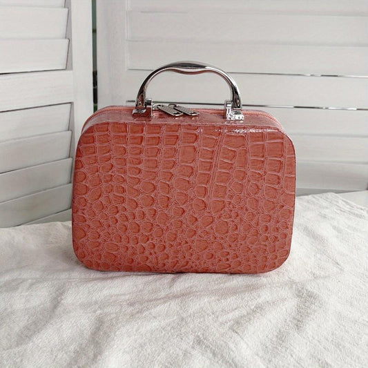 Leopard Makeup Bag Crocodile Cosmetics Case Stone Makeup Box
