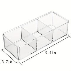 Acrylic Makeup Organizer Box with Lid for Beauty Storage