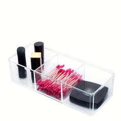 Acrylic Makeup Organizer Box with Lid for Beauty Storage